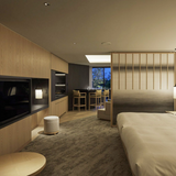 Modern hotel rooms